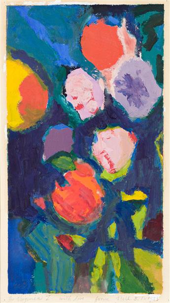 NELL BLAINE (1922-1996) Floral Abstract.